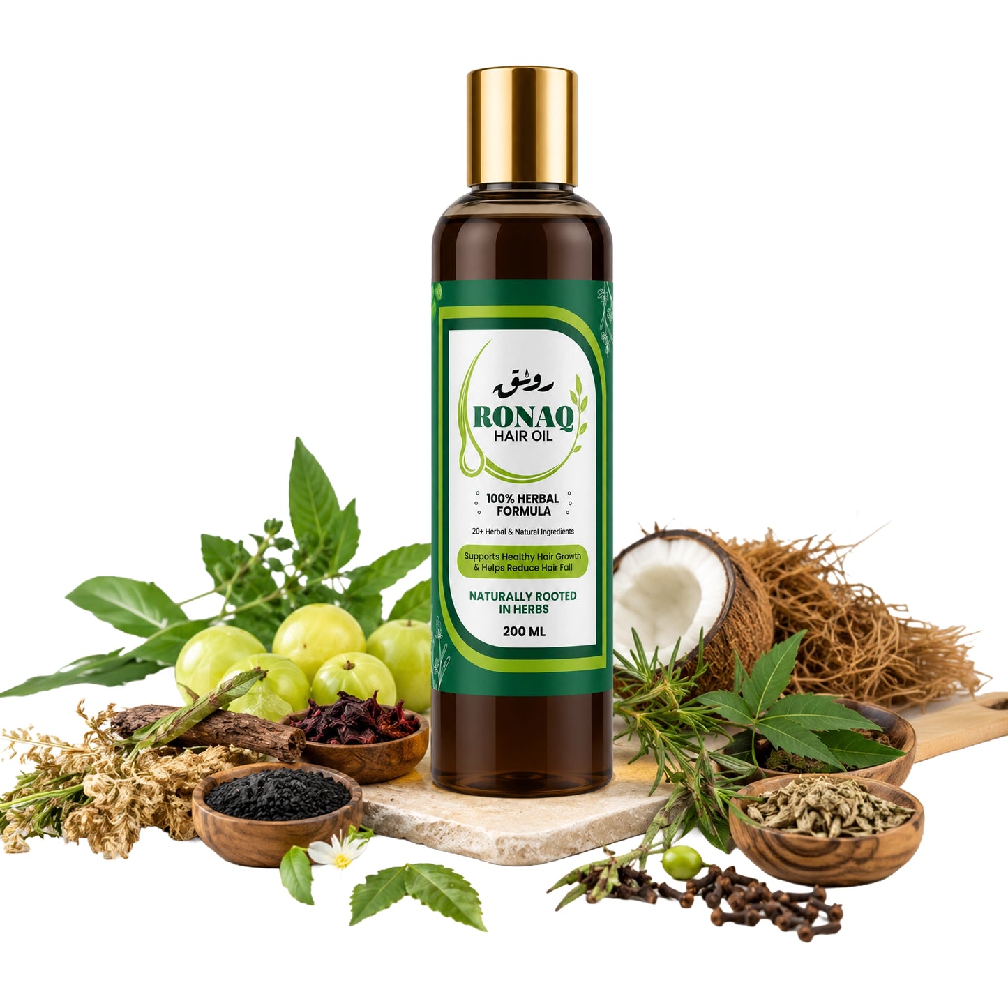 Ronaq Hair Oil | 100% Herbal Hair Growth & Anti Hair Fall Oil