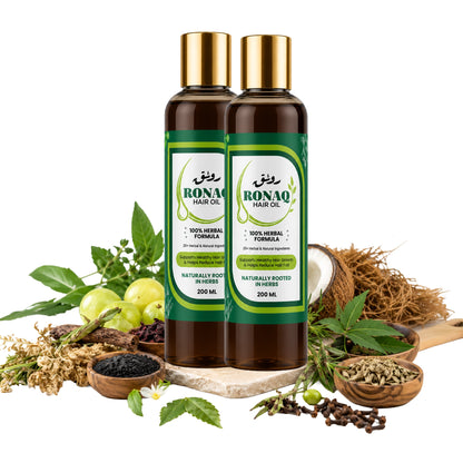 Ronaq Hair Oil Pack of 2 | 100% Herbal Hair Growth & Hair Fall Care